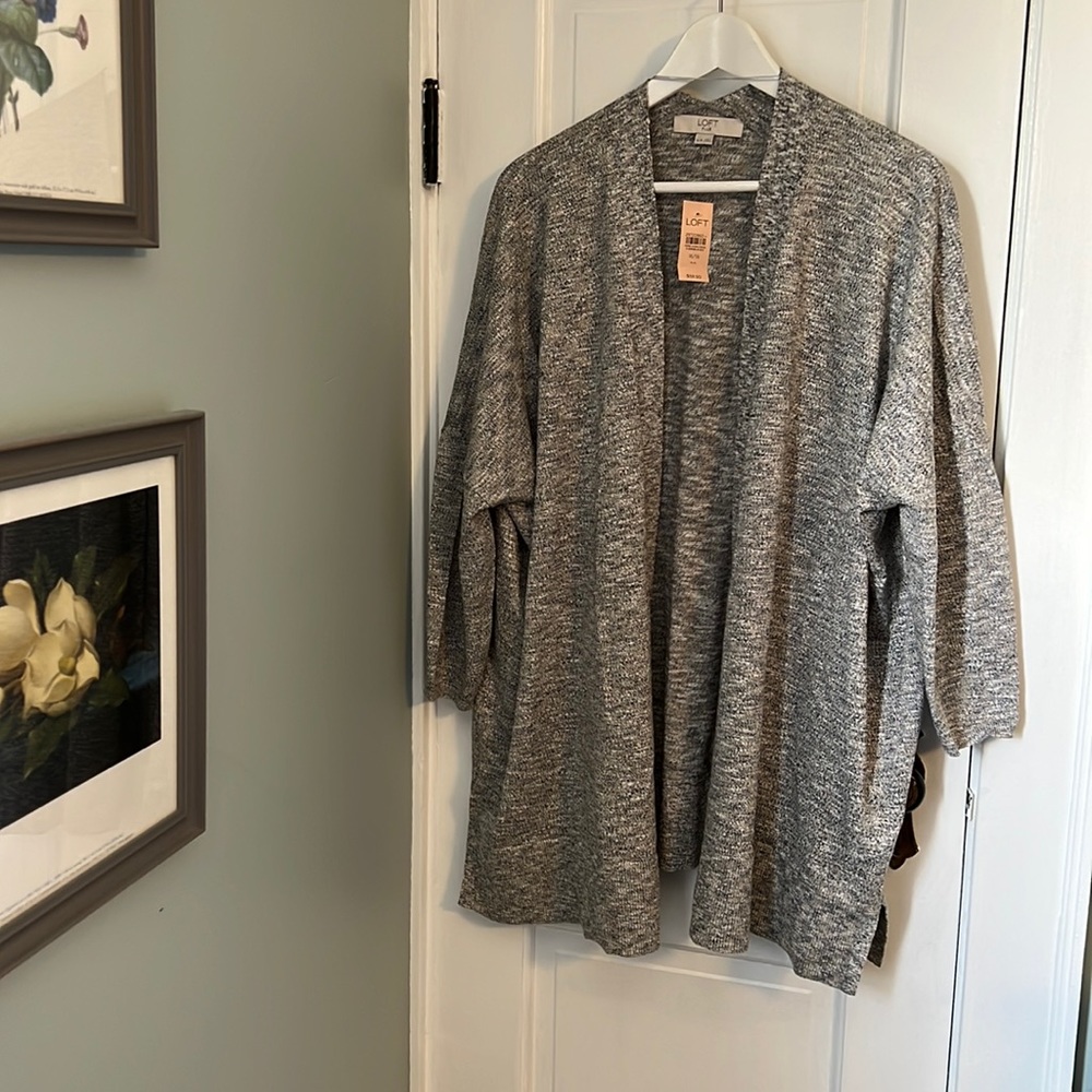 LOFT PLUS Silver Thread Dolman Sleeve Cardigan